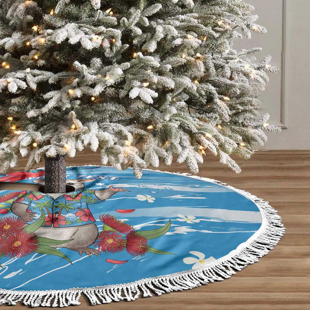 Australian Possum Eucalyptus Blossom Tree Skirt Christmas Vibe - Aussie Hoodie