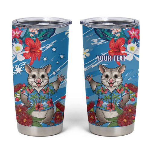Australian Possum Eucalyptus Blossom Tumbler Cup Christmas Vibe - Aussie Hoodie