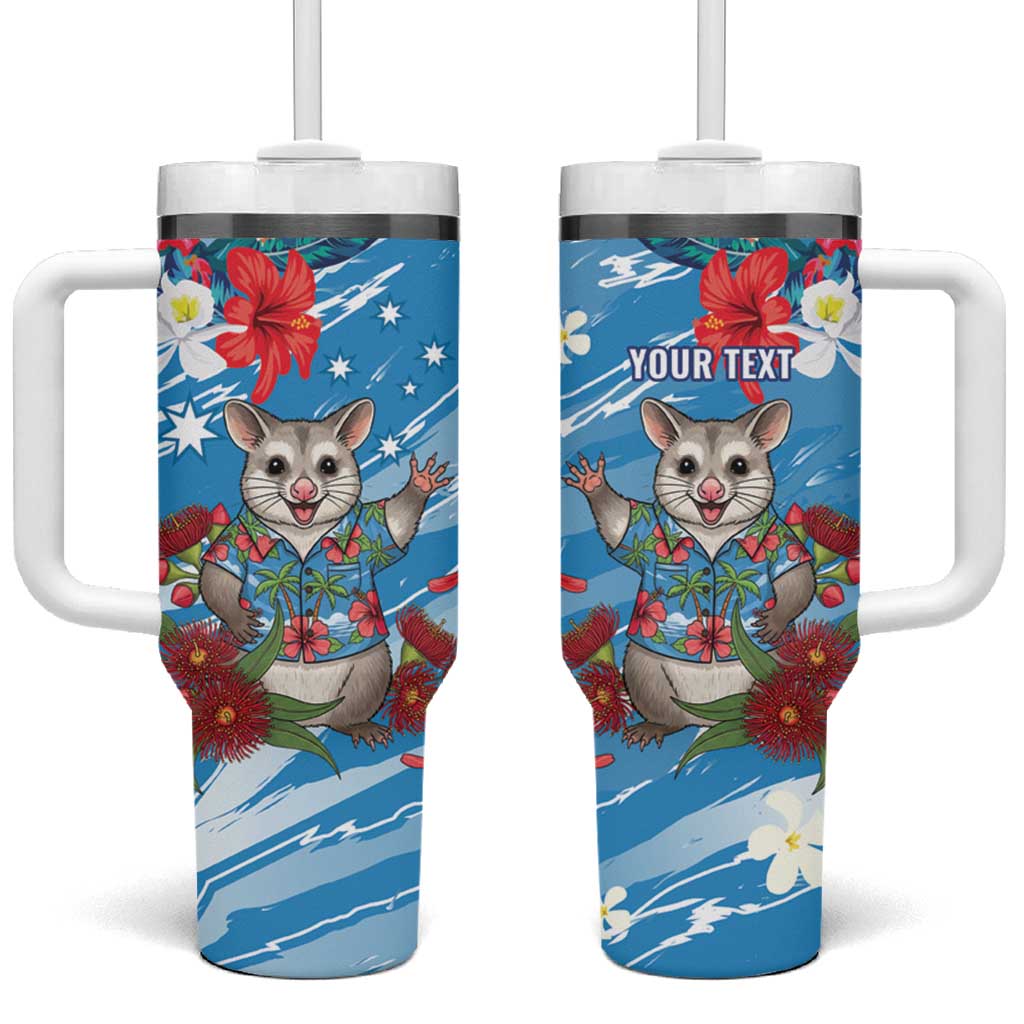 Australian Possum Eucalyptus Blossom Tumbler With Handle Christmas Vibe - Aussie Hoodie