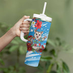 Australian Possum Eucalyptus Blossom Tumbler With Handle Christmas Vibe - Aussie Hoodie