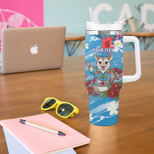 Australian Possum Eucalyptus Blossom Tumbler With Handle Christmas Vibe - Aussie Hoodie