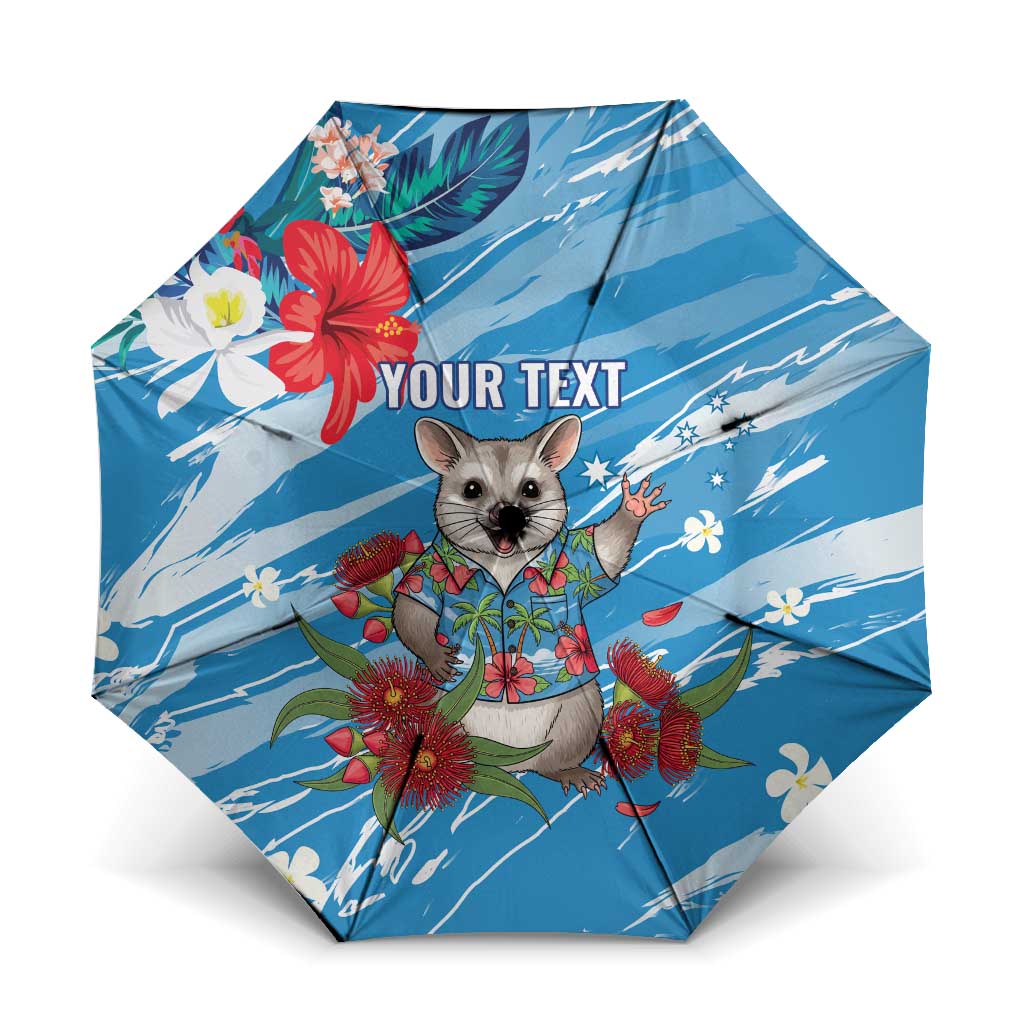 Australian Possum Eucalyptus Blossom Umbrella Christmas Vibe - Aussie Hoodie