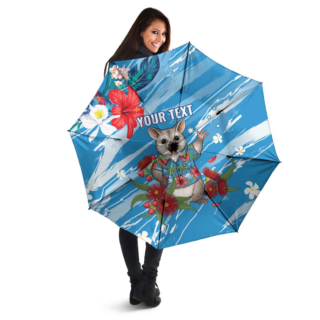 Australian Possum Eucalyptus Blossom Umbrella Christmas Vibe - Aussie Hoodie