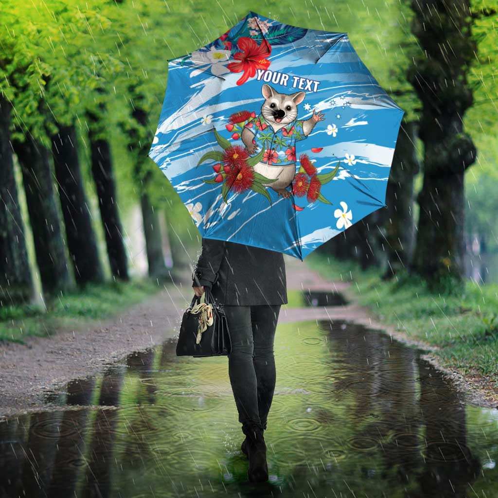 Australian Possum Eucalyptus Blossom Umbrella Christmas Vibe - Aussie Hoodie