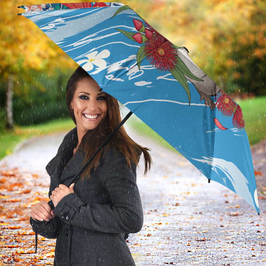 Australian Possum Eucalyptus Blossom Umbrella Christmas Vibe - Aussie Hoodie