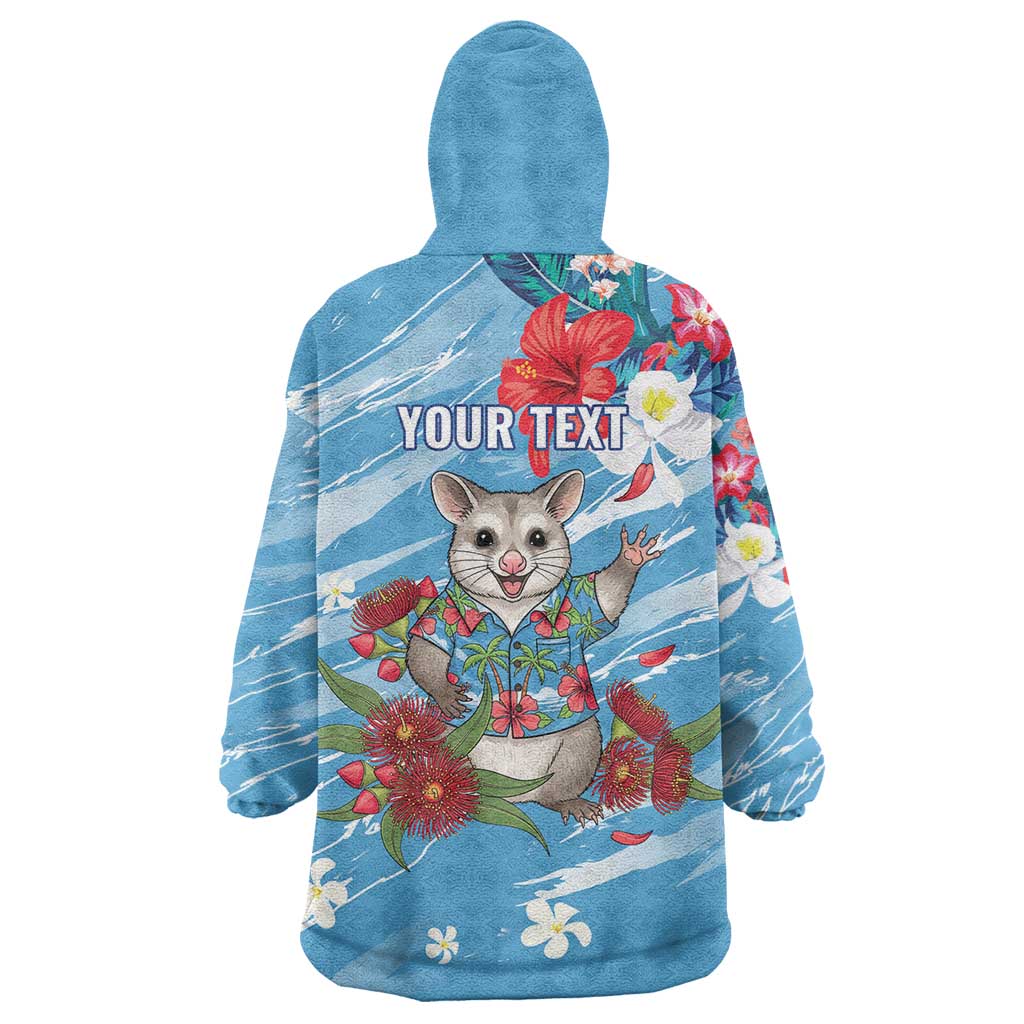 Australian Possum Eucalyptus Blossom Wearable Blanket Hoodie Christmas Vibe - Aussie Hoodie