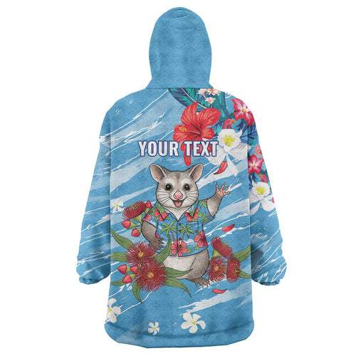 Australian Possum Eucalyptus Blossom Wearable Blanket Hoodie Christmas Vibe - Aussie Hoodie