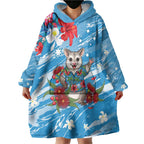 Australian Possum Eucalyptus Blossom Wearable Blanket Hoodie Christmas Vibe - Aussie Hoodie