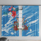 Australian Possum Eucalyptus Blossom Window Curtain Christmas Vibe - Aussie Hoodie
