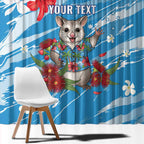 Australian Possum Eucalyptus Blossom Window Curtain Christmas Vibe - Aussie Hoodie