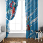 Australian Possum Eucalyptus Blossom Window Curtain Christmas Vibe - Aussie Hoodie