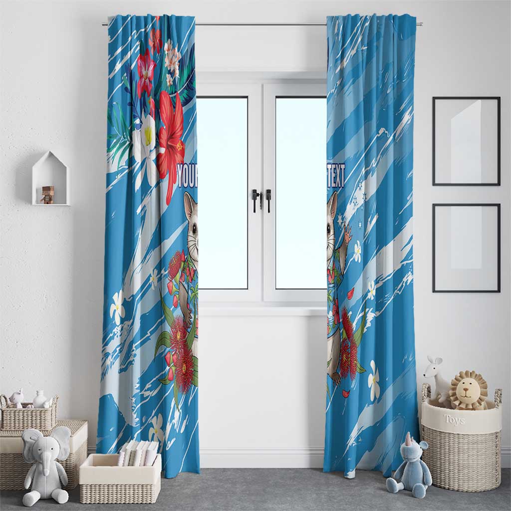 Australian Possum Eucalyptus Blossom Window Curtain Christmas Vibe - Aussie Hoodie