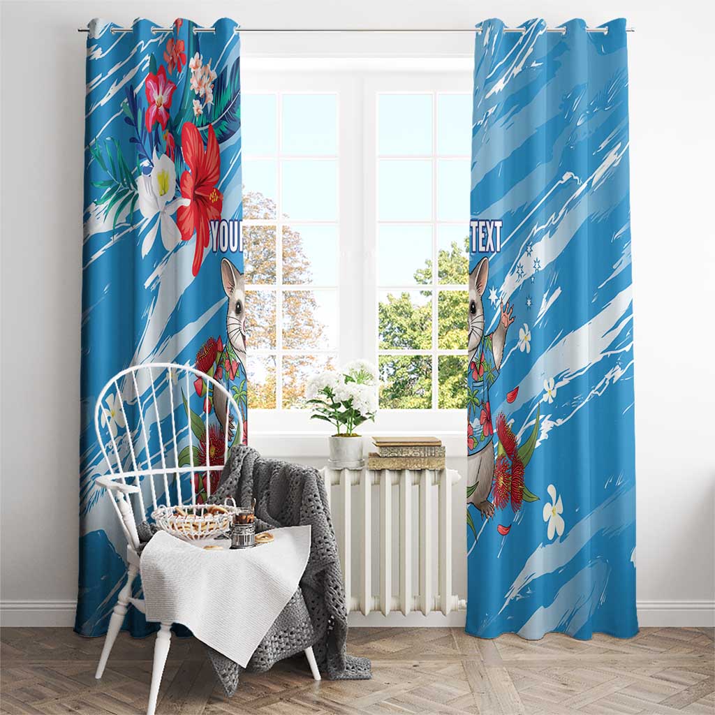 Australian Possum Eucalyptus Blossom Window Curtain Christmas Vibe - Aussie Hoodie