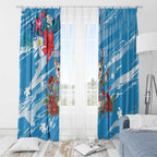 Australian Possum Eucalyptus Blossom Window Curtain Christmas Vibe - Aussie Hoodie