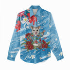 Australian Possum Eucalyptus Blossom Women Casual Shirt Christmas Vibe - Aussie Hoodie