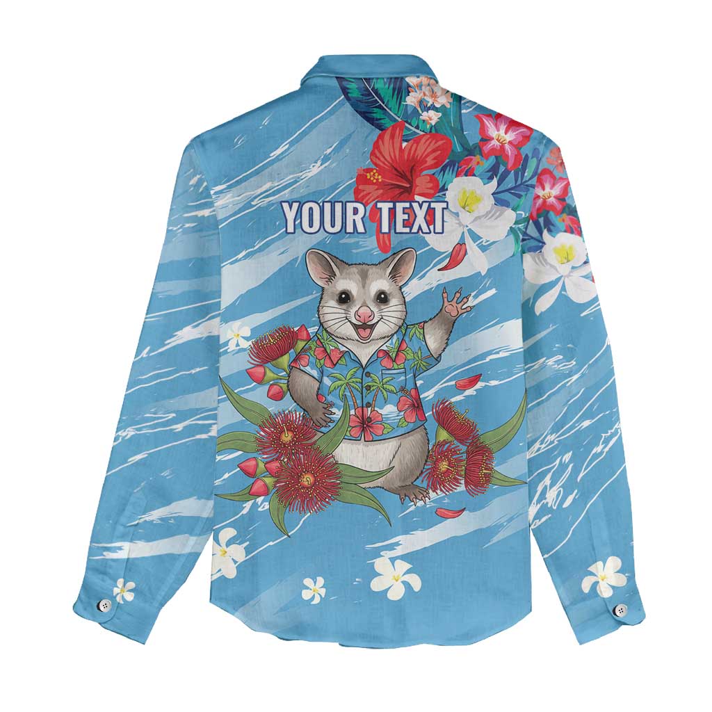 Australian Possum Eucalyptus Blossom Women Casual Shirt Christmas Vibe - Aussie Hoodie