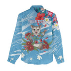 Australian Possum Eucalyptus Blossom Women Casual Shirt Christmas Vibe - Aussie Hoodie