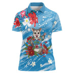 Australian Possum Eucalyptus Blossom Women Polo Shirt Christmas Vibe - Aussie Hoodie