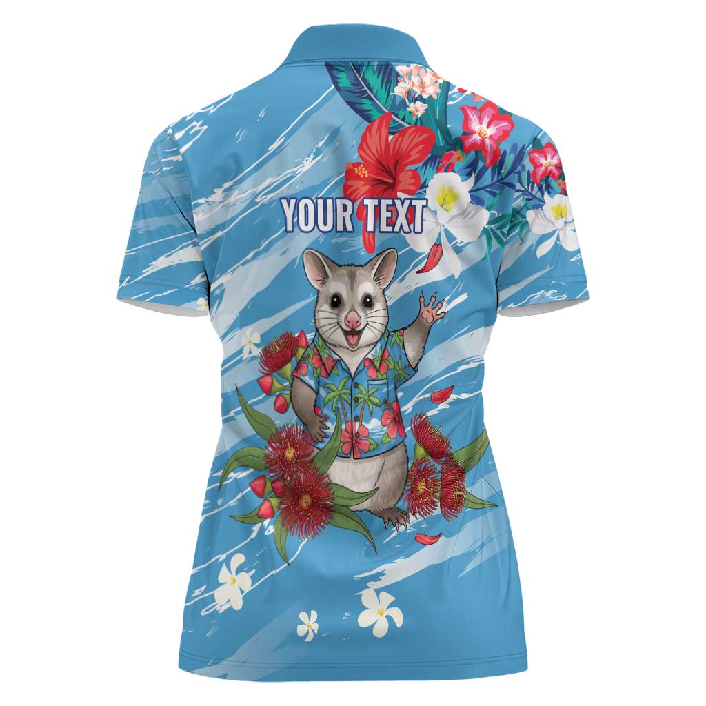 Australian Possum Eucalyptus Blossom Women Polo Shirt Christmas Vibe - Aussie Hoodie