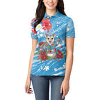 Australian Possum Eucalyptus Blossom Women Polo Shirt Christmas Vibe - Aussie Hoodie