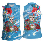 Australian Possum Eucalyptus Blossom Women Sleeveless Polo Shirt Christmas Vibe - Aussie Hoodie