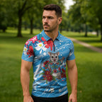 Australian Possum Eucalyptus Blossom Zipper Polo Shirt Christmas Vibe - Aussie Hoodie