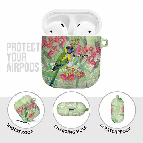 Australian Rainbow Lorikeet and Eucalyptus AirPods Case Spirit of Aussie Aboriginal Dot Art - Aussie Hoodie