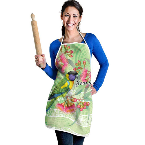 Australian Rainbow Lorikeet and Eucalyptus Apron Spirit of Aussie Aboriginal Dot Art - Aussie Hoodie
