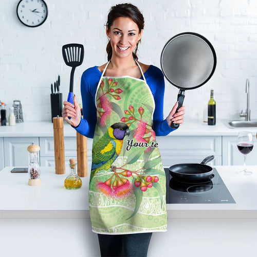 Australian Rainbow Lorikeet and Eucalyptus Apron Spirit of Aussie Aboriginal Dot Art - Aussie Hoodie