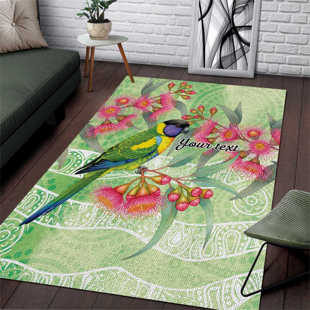 Australian Rainbow Lorikeet and Eucalyptus Area Rug Spirit of Aussie Aboriginal Dot Art - Aussie Hoodie