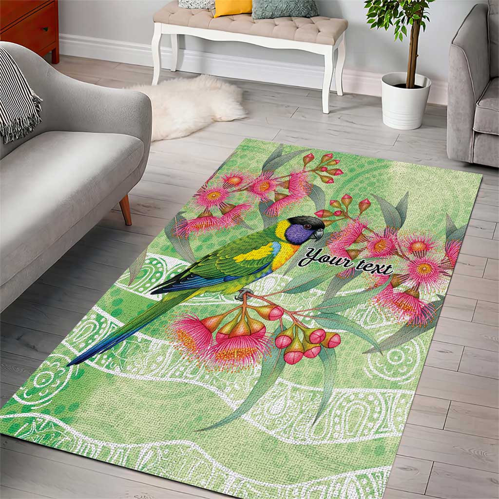 Australian Rainbow Lorikeet and Eucalyptus Area Rug Spirit of Aussie Aboriginal Dot Art - Aussie Hoodie