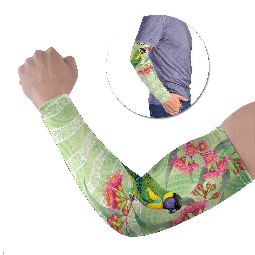Australian Rainbow Lorikeet and Eucalyptus Arm Sleeves Spirit of Aussie Aboriginal Dot Art - Aussie Hoodie