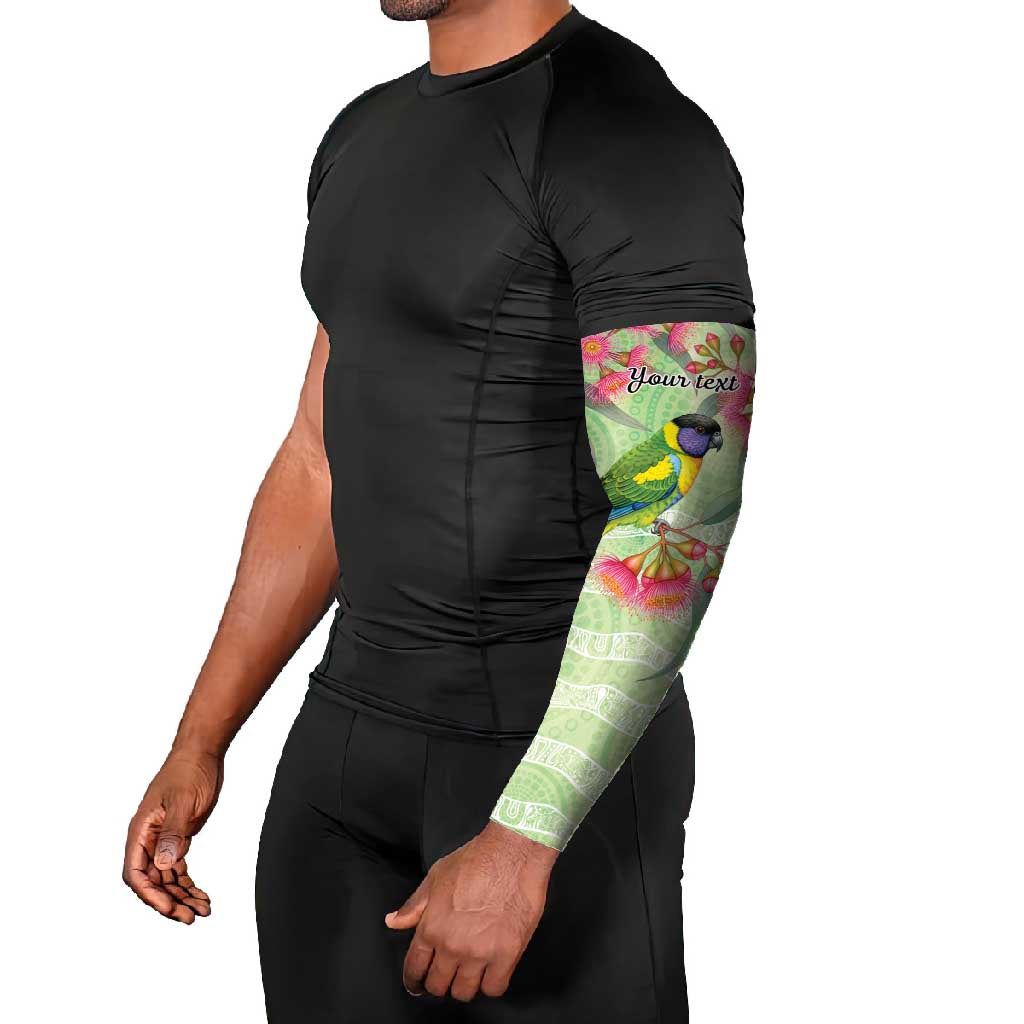 Australian Rainbow Lorikeet and Eucalyptus Arm Sleeves Spirit of Aussie Aboriginal Dot Art - Aussie Hoodie