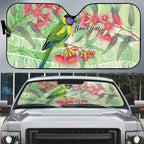 Australian Rainbow Lorikeet and Eucalyptus Auto Sun Shade Spirit of Aussie Aboriginal Dot Art - Aussie Hoodie