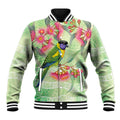 Australian Rainbow Lorikeet and Eucalyptus Baseball Jacket Spirit of Aussie Aboriginal Dot Art - Aussie Hoodie
