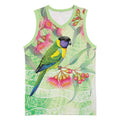 Australian Rainbow Lorikeet and Eucalyptus Basketball Jersey Spirit of Aussie Aboriginal Dot Art - Aussie Hoodie