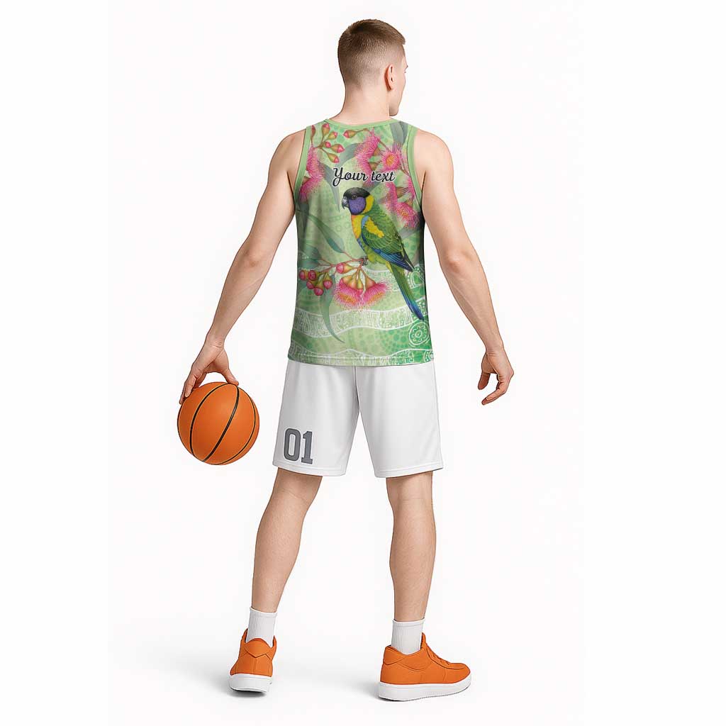 Australian Rainbow Lorikeet and Eucalyptus Basketball Jersey Spirit of Aussie Aboriginal Dot Art - Aussie Hoodie