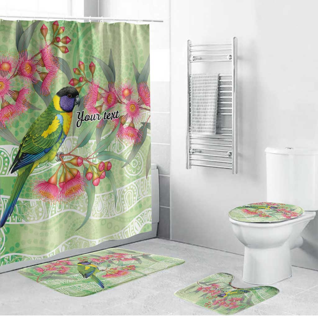 Australian Rainbow Lorikeet and Eucalyptus Bathroom Set Spirit of Aussie Aboriginal Dot Art - Aussie Hoodie