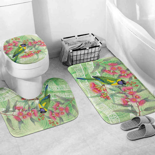 Australian Rainbow Lorikeet and Eucalyptus Bathroom Set Spirit of Aussie Aboriginal Dot Art - Aussie Hoodie
