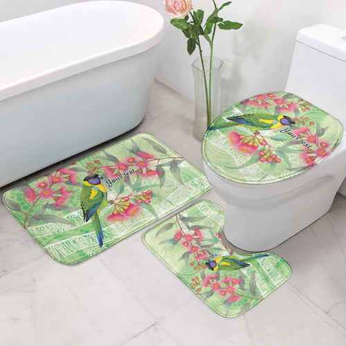 Australian Rainbow Lorikeet and Eucalyptus Bathroom Set Spirit of Aussie Aboriginal Dot Art - Aussie Hoodie