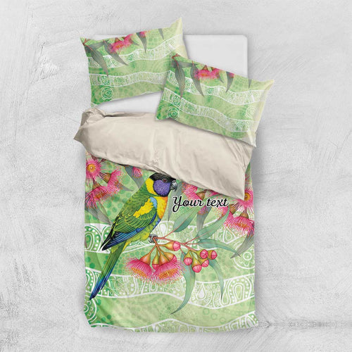 Australian Rainbow Lorikeet and Eucalyptus Bedding Set Spirit of Aussie Aboriginal Dot Art - Aussie Hoodie