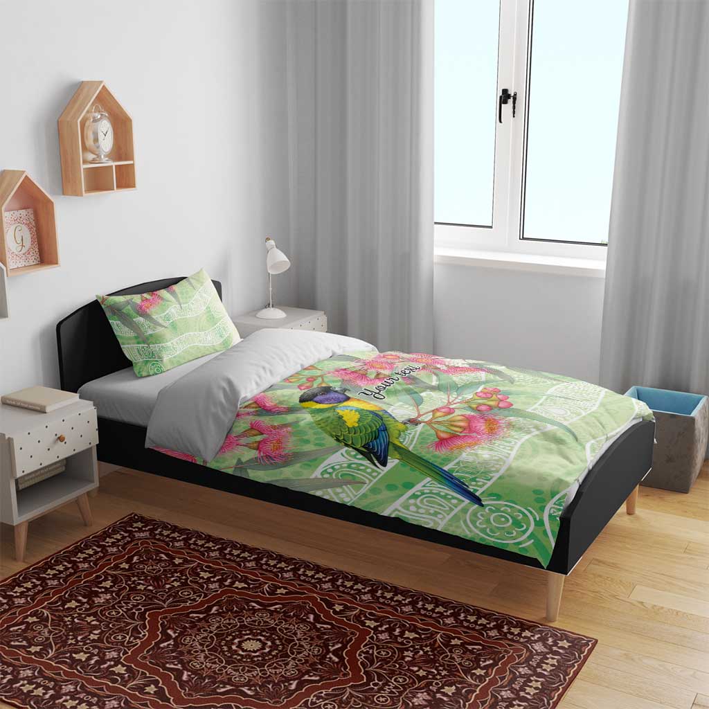 Australian Rainbow Lorikeet and Eucalyptus Bedding Set Spirit of Aussie Aboriginal Dot Art - Aussie Hoodie