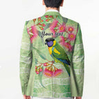 Australian Rainbow Lorikeet and Eucalyptus Blazer Spirit of Aussie Aboriginal Dot Art - Aussie Hoodie