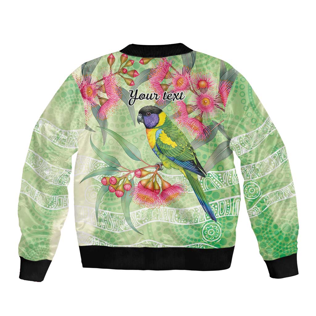 Australian Rainbow Lorikeet and Eucalyptus Bomber Jacket Spirit of Aussie Aboriginal Dot Art - Aussie Hoodie