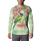 Australian Rainbow Lorikeet and Eucalyptus Button Sweatshirt Spirit of Aussie Aboriginal Dot Art - Aussie Hoodie