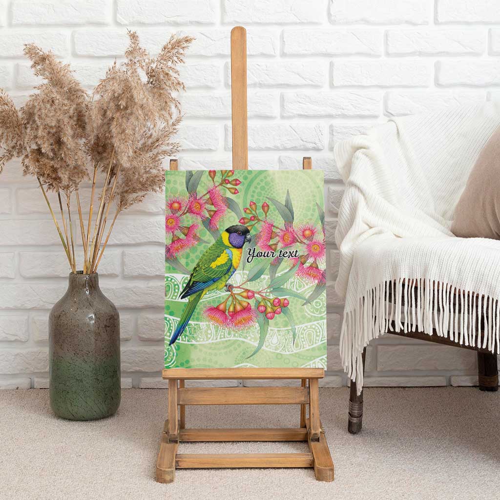 Australian Rainbow Lorikeet and Eucalyptus Canvas Wall Art Spirit of Aussie Aboriginal Dot Art - Aussie Hoodie