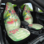 Australian Rainbow Lorikeet and Eucalyptus Car Seat Cover Spirit of Aussie Aboriginal Dot Art - Aussie Hoodie
