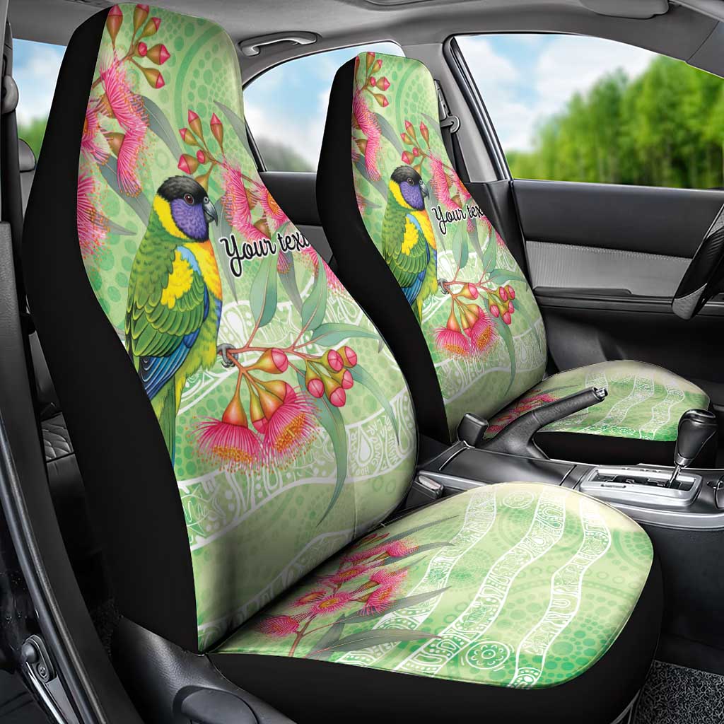 Australian Rainbow Lorikeet and Eucalyptus Car Seat Cover Spirit of Aussie Aboriginal Dot Art - Aussie Hoodie
