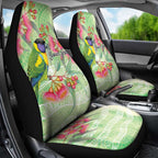 Australian Rainbow Lorikeet and Eucalyptus Car Seat Cover Spirit of Aussie Aboriginal Dot Art - Aussie Hoodie