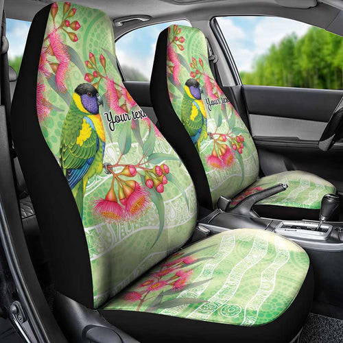 Australian Rainbow Lorikeet and Eucalyptus Car Seat Cover Spirit of Aussie Aboriginal Dot Art - Aussie Hoodie